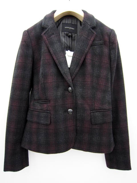 未使用品 バナナリパブリック BANANA REPUBLIC チェック柄 テーラード 