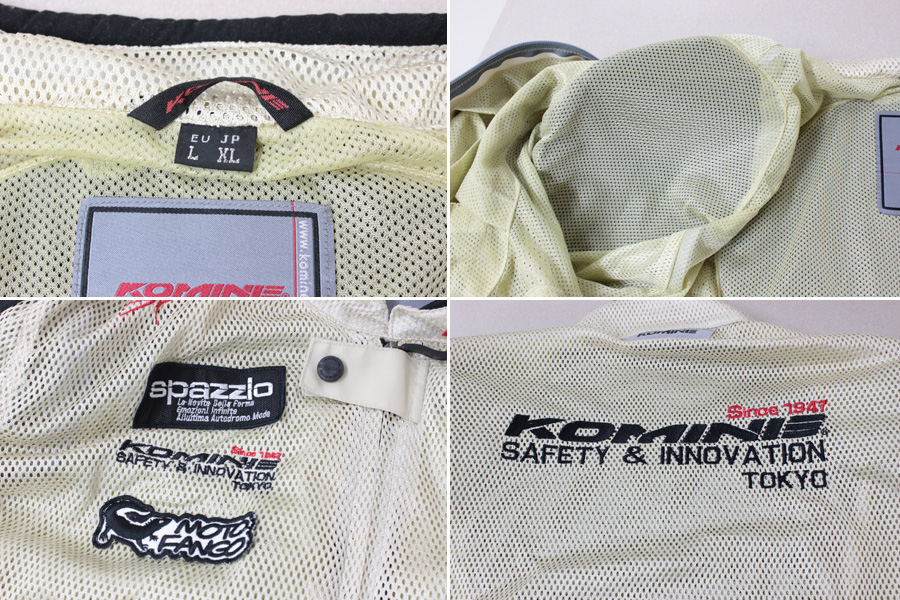 ■KOMINE■ 美品★ コミネ ライディングメッシュジャケット・レジェンド（07-014）ゴールド XLサイズ 定価13，500円