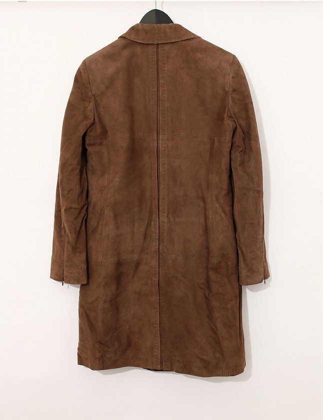 エスマックスマーラ S Max Mara レザーコート ロングコート 茶色 