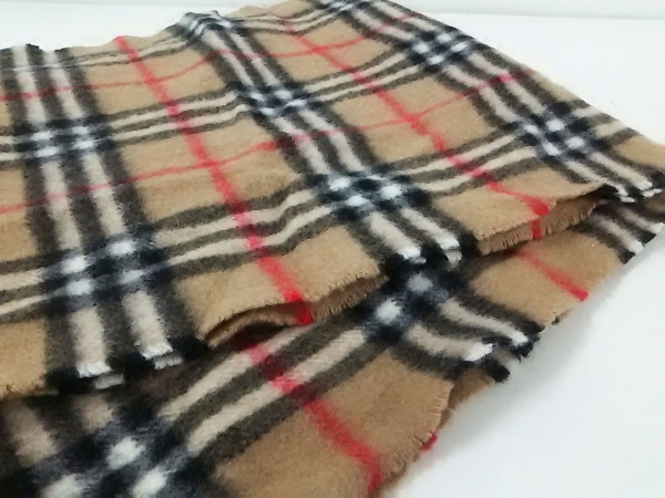 バーバリーズ Burberry's マフラー カシミヤ ベージュ×マルチ チェック