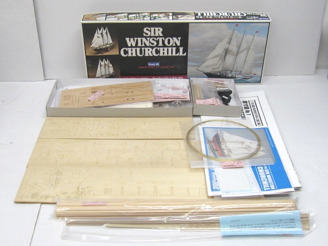 068-171107-n7277 【未組立】ウッディ ジョー 1/75 木製キット サー・ウィンストン・チャーチル Woody JOE