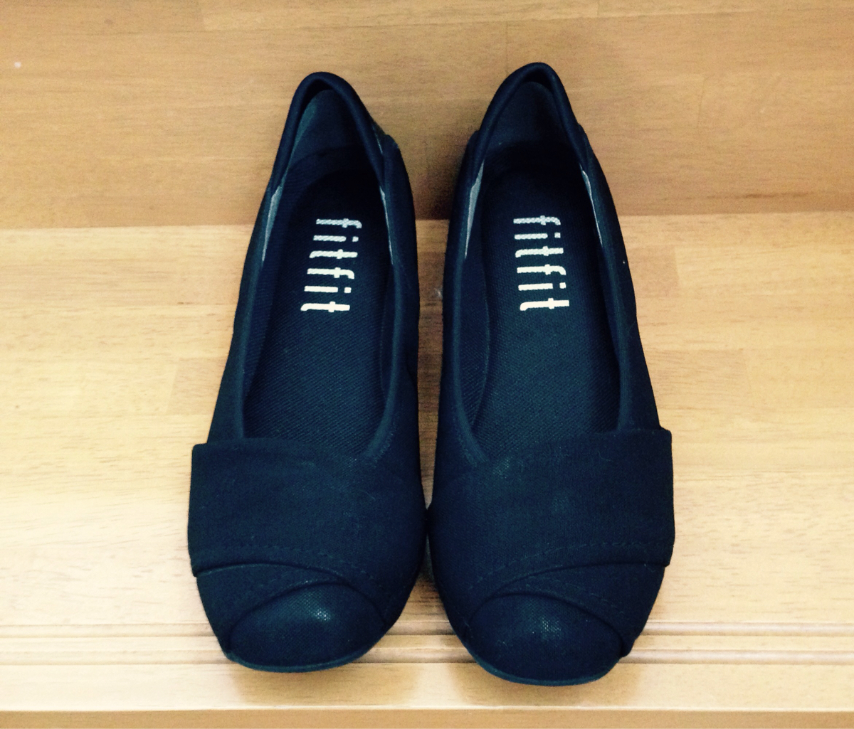 【美品】fitfit ブラック パンプス 23.5