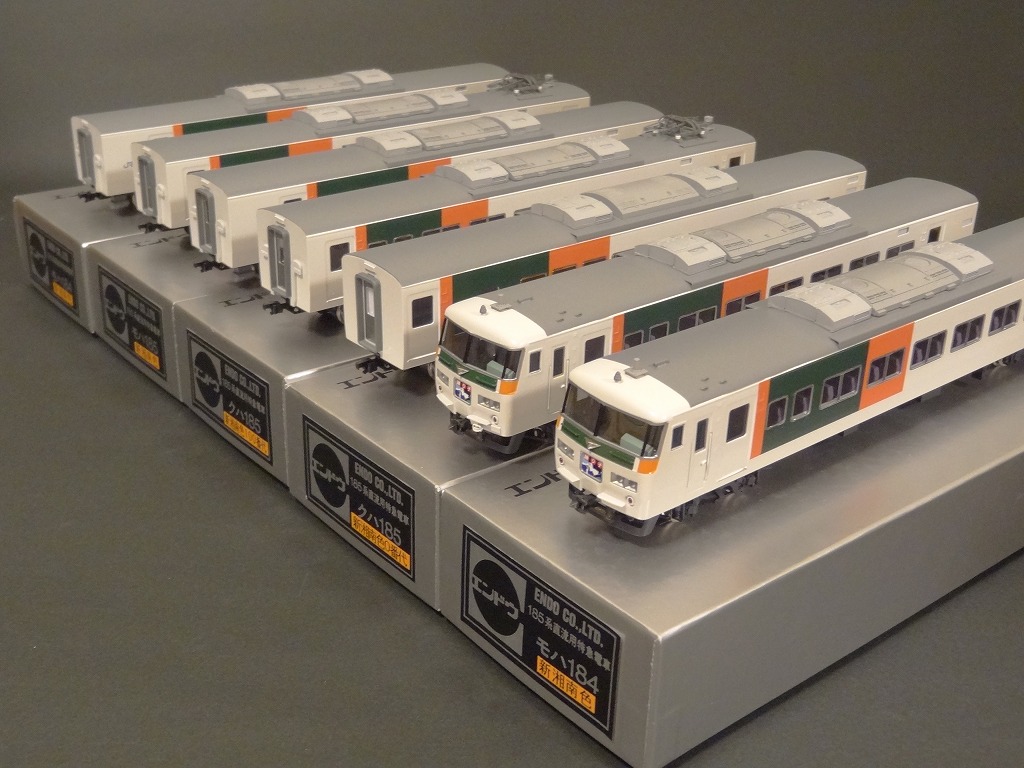 ■最新ロット■エンドウ真鍮製 メーカー完成品■JR東日本 185系 新湘南色 正規 7両編成 踊り子、草津、あかぎ 等に■入手困難、貴重品■_6