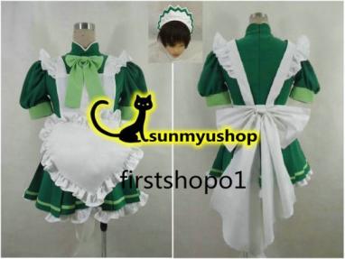 ●東京ミュウミュウ 碧川れたす レタス 緑メイド服●コスプレ衣装