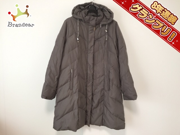 バルマン ダウンコート サイズL レディース 美品 グレー 冬物 BALMAIN