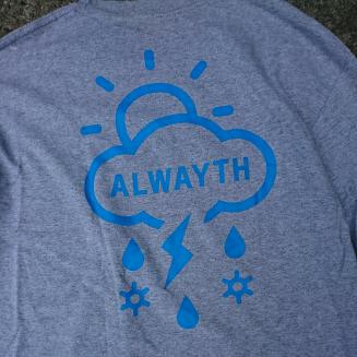 【希少】美品 ALWAYTH ロゴ プリント Tシャツ グレー Mサイズ ロンT オールウェイズ PROPS STORE I&I BEDLAM GOOFYCREATION NOROLL 