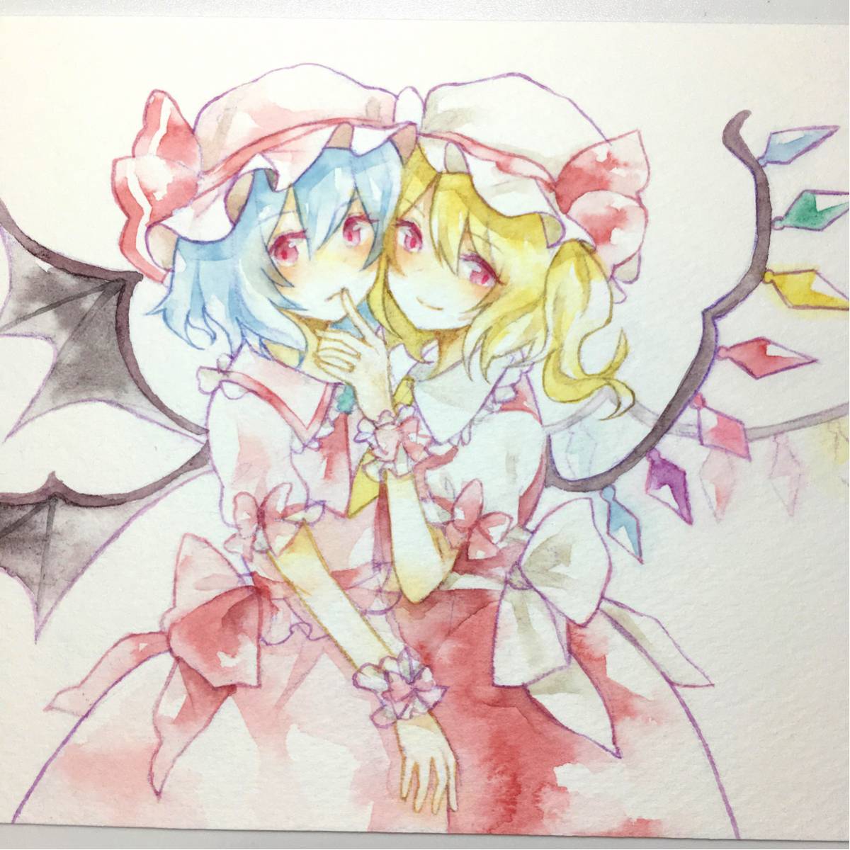 東方Project レミリア 手描きイラスト A4 原画 一点物 水彩 Yahoo!オークション - 手描きイラスト 東方project レミリア