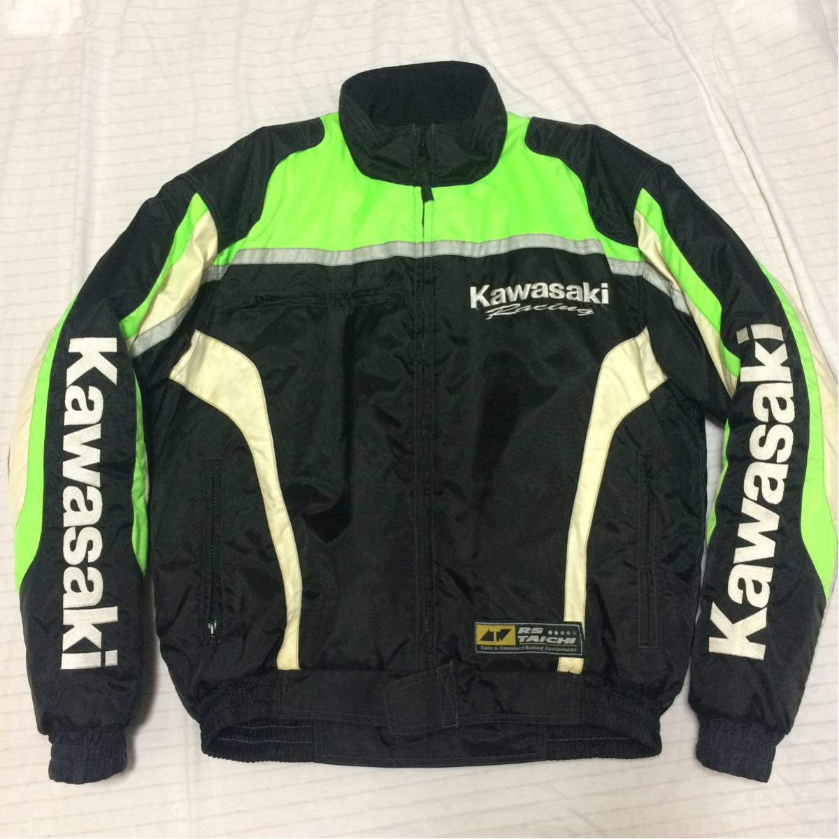 RSタイチ★Kawasakiウインターナイロンジャケット【L】防寒 軽量！カワサキ 乗りの方！