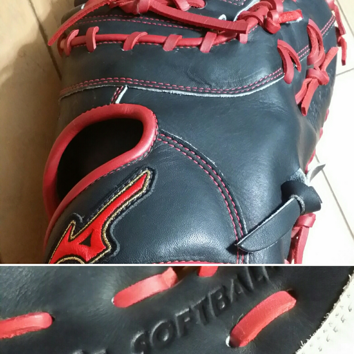 【送料無料】　極上品 mizuno ミズノ ビクトリーステージ ソフトボール 一塁手 捕手 兼用 右投げ キャッチャーミット ファーストミット