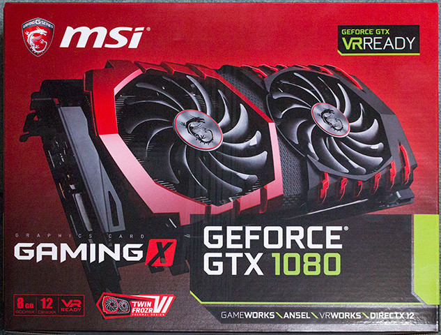 MSI GEFORCE GTX 1080 GAMING X 8G （中古） MSIPCI-ExpressX16