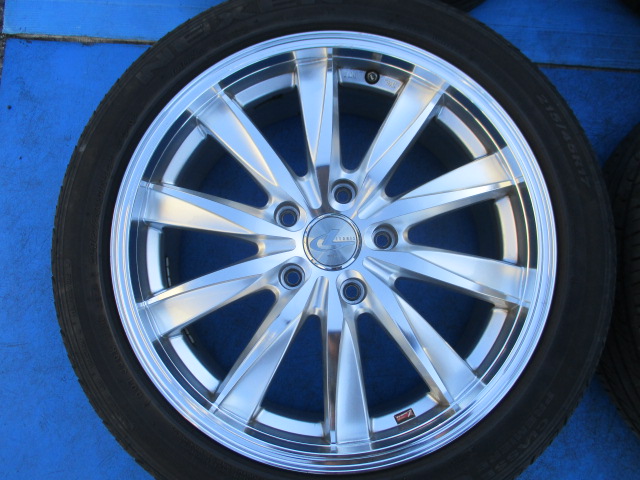 美品！！　weds　LEONIS　CX　ウェッズ　レオニス　17インチ　アルミホイール 17Ｘ7Ｊ+53　タイヤ　バリ溝　215/45-17！！ｇ10