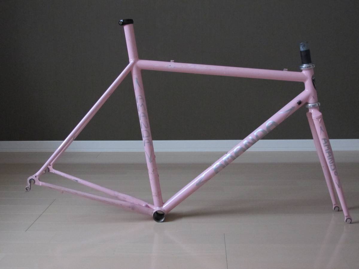 52サイズ相当　アマンダAMANDA中古品　クロモリ　フォーク2本付き　ワウンドアップWOUND UP　