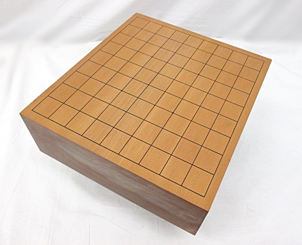 A597 将棋道具 板厚 足付 将棋盤 駒セット/木製 36.3×33.3cm 板厚18cm