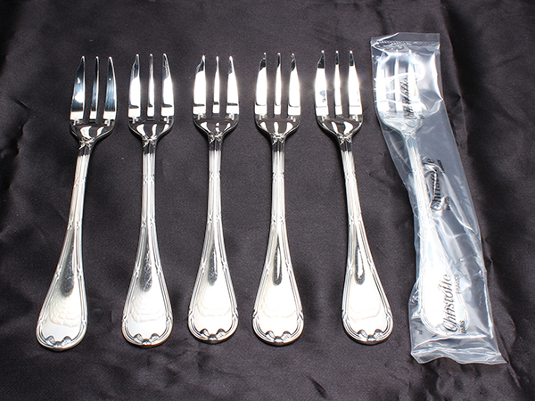 美品 クリストフル リュバン 銀製 16cm フォーク 6本 Christofle