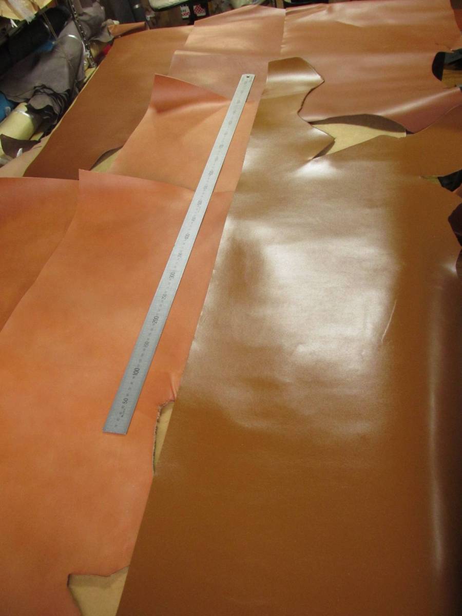 B120112■国産タンニン渋染めスムース■キャメルブラウン系3色■1.4mm計240dm2