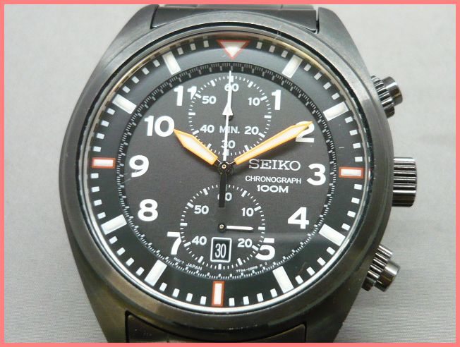 動作品】SEIKO セイコー 7T94-0BL0 クロノグラフ クォーツ 腕時計 7T94 