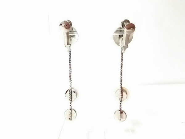 クリスチャンディオール ChristianDior アクセサリー（耳） イヤリング 金属素材×プラスチック シルバー×アイボリー ボタン 美品