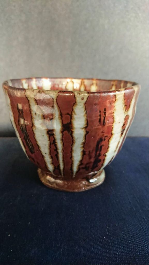 河井寛次郎 三色茶碗 KAWAI KANJIRO Tea-bowl with splashed three