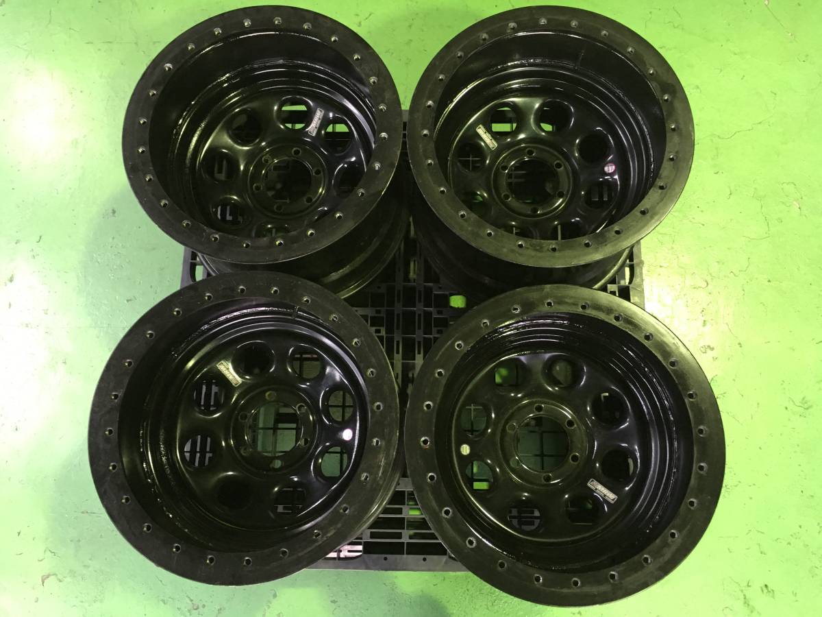 値下げ1セットのみ 20インチ 14J 極太 鉄ホイール ビードロック PCD139 