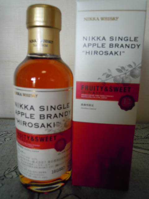 ☆祝燕フェア☆NIKKA SINGLE APPLE BRANDY HIROSAKI”（180ml）