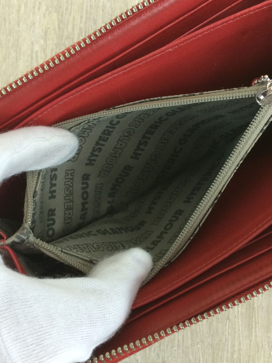 HYSTERIC GLAMOUR◆長財布/レザー/RED