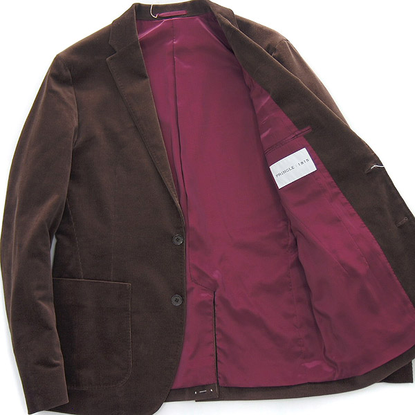 新品 定価4.8万! プリングル1815 秋冬ストレッチコーデュロイジャケット40(L)茶★J26642