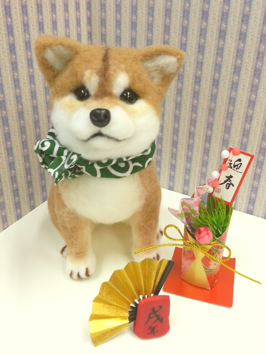 お正月飾り 戌年 手乗りサイズの柴犬 置物 羊毛フェルト ハンドメイド 定形外 ポリーチェ 子犬 羊毛フェルト 売買されたオークション情報 Yahooの商品情報をアーカイブ公開 オークファン Aucfan Com