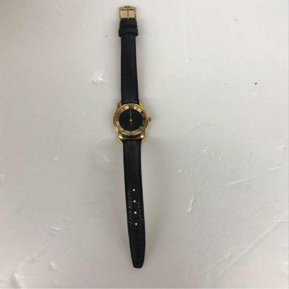 レディース 腕時計 5100L GUCCI クォーツ 中古GUCCI レザー ゴールド 