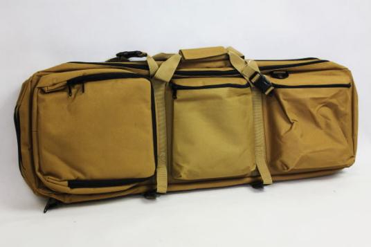 新品・訳あり●Wガンケース90cm 2丁収納 ベージュ ガンリュック