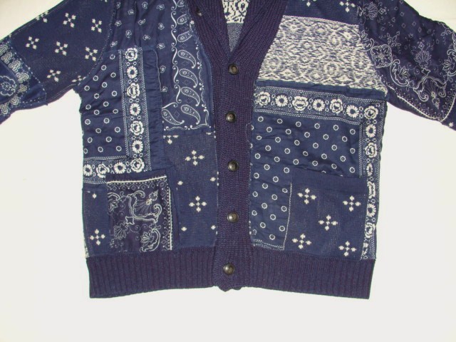 ラルフローレン DENIM&SUPPLY 刺し子 インディゴ バンダナ柄 ショール