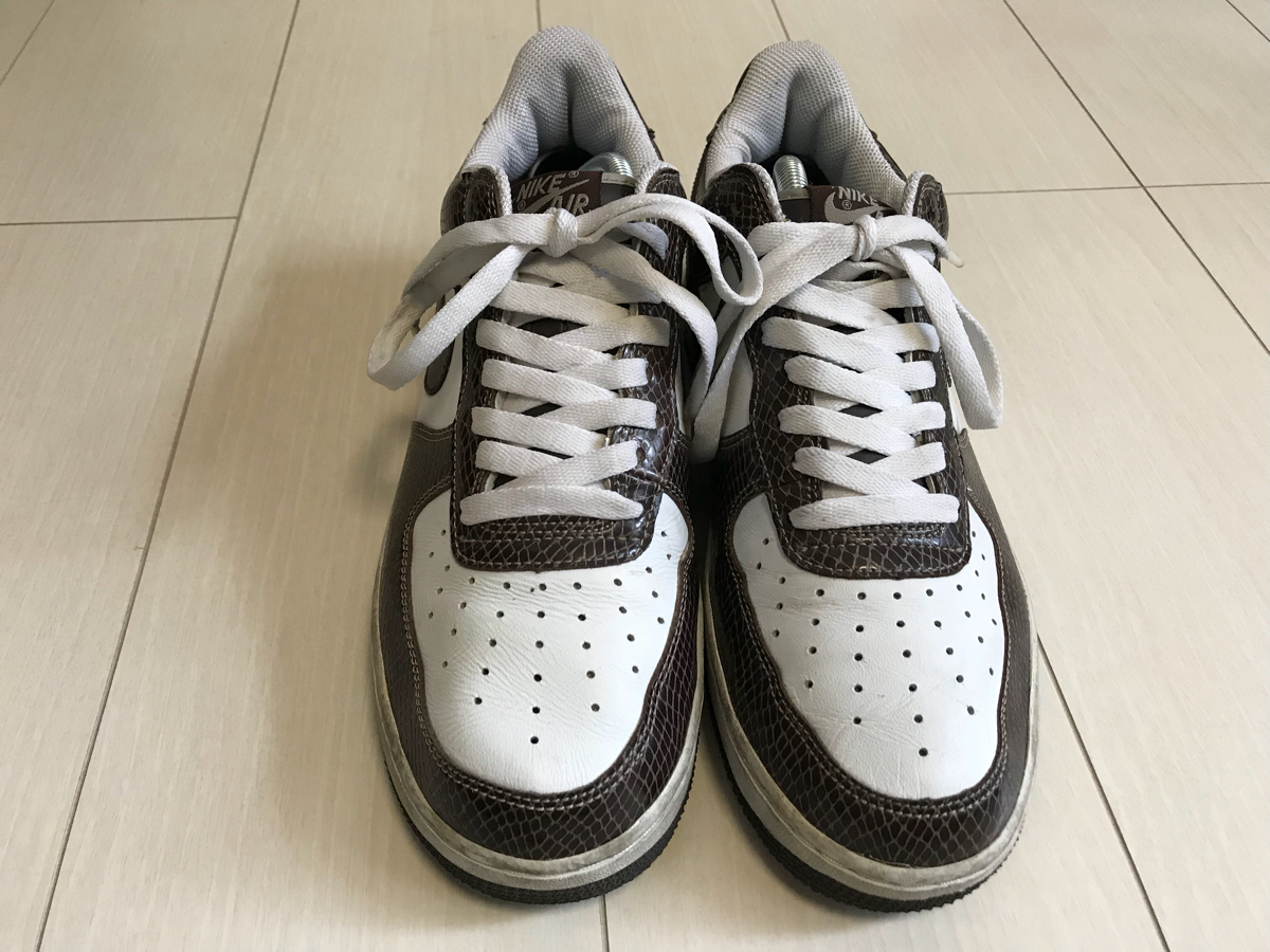 新作登場，人気SALE NIKE AIR FORCE 1 PREMIUM ナイキ エアフォース1 プレミアム 茶蛇 ブラウン 27.5cm us9.5(27.5cm)｜売買されたオークション情報、yahooの商品情報をアーカイブ公開 - オークファン 27.5cm