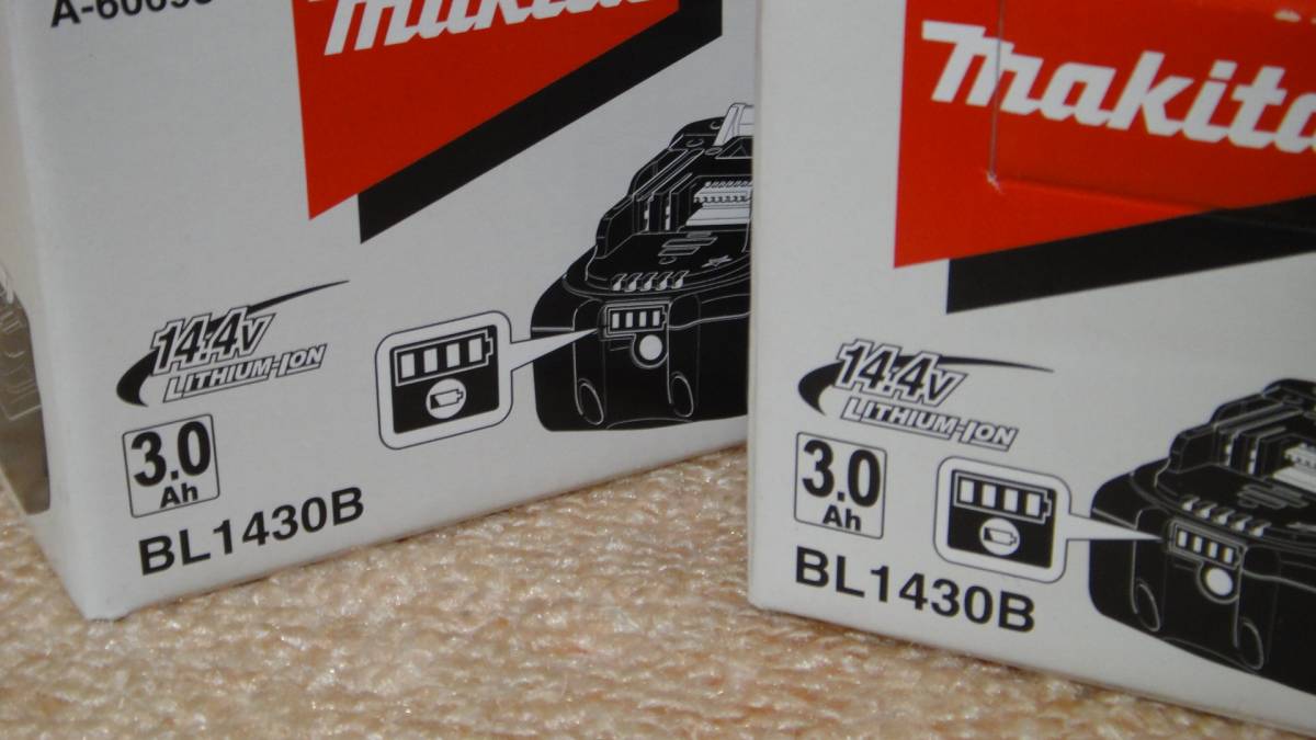 マキタ純正 ☆新品 マキタ純正 BL1430B バッテリー 14.4V 3.0Ah 2個 