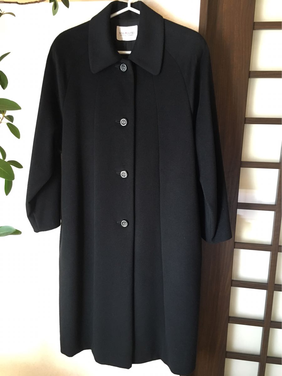 カシミヤ100% 高級カシミヤコート ブラック Mサイズ 9号 定価10万円 