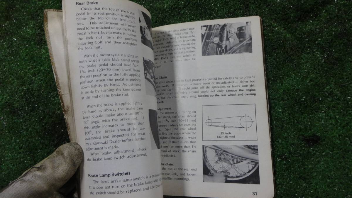 Z1　ばら売り　オーナーズマニュアル　Z2 Z750RS Z750D1 Z1000MK2 KZ900 Z1000R Z1000J Z750FX Z400FX Z400GP KH400 KH250 初期型　当時物