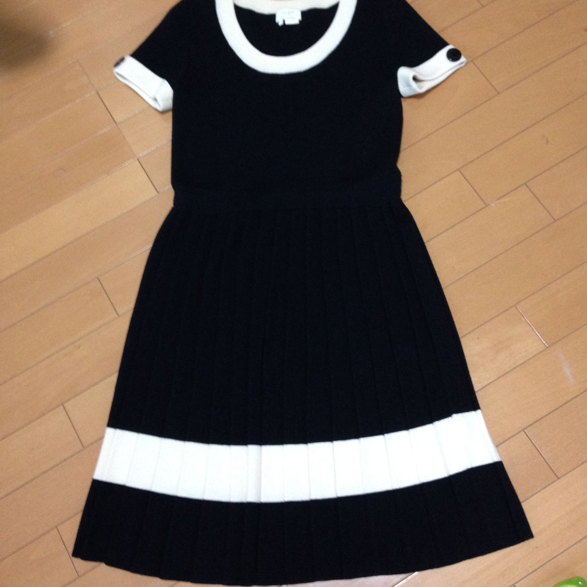美品☆kate spade キャット ニット ドッキングワンピース 150 Kate spade ニットワンピースS 美品☆kate spade キャット ニット