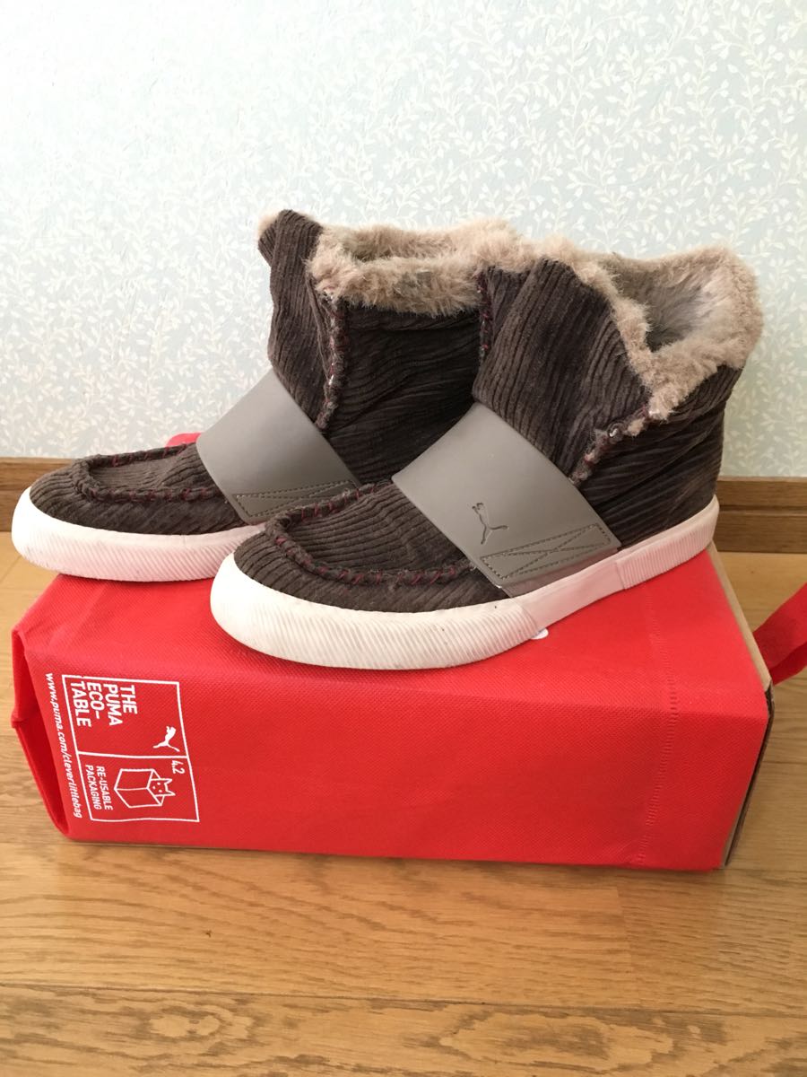 プーマ EL ROO MID スニーカー ブーツ 茶 25.5cm エル ルー