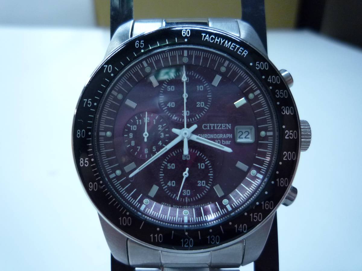 中古 CITIZEN シチズン クロノグラフ 0510-K001358 ,ご覧いただき 