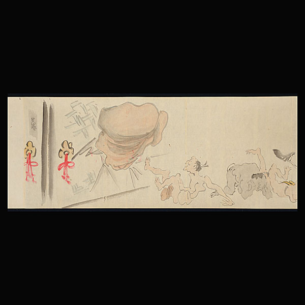 真作⁄松村呉春⁄春野群雀図⁄花鳥図⁄春⁄蕨に土筆⁄掛軸☆宝船☆AL 特別展