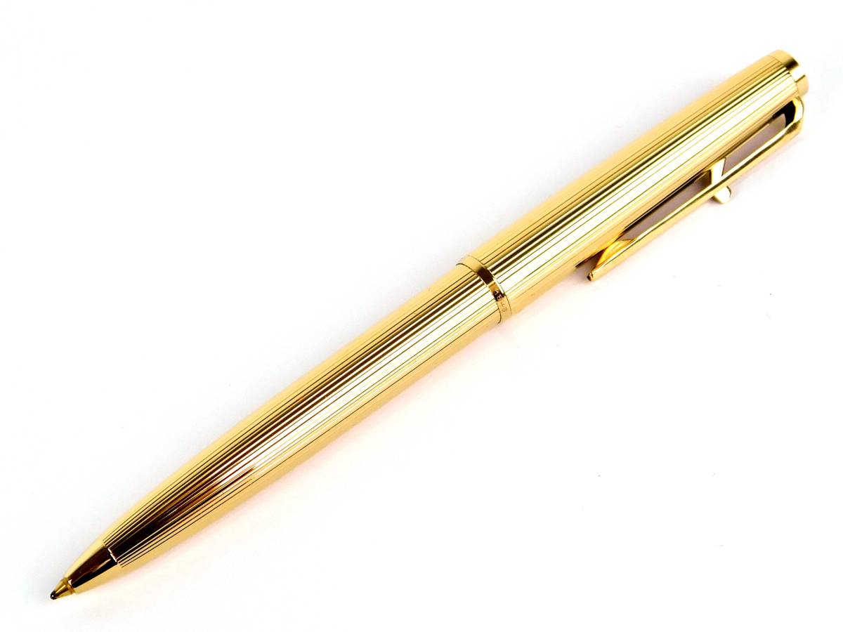 MONTBLANC ボールペン ゴールドカラー ストライプ 正規品 MONTBLANC モンブラン ボールペン ゴールドカラー ストライプ
