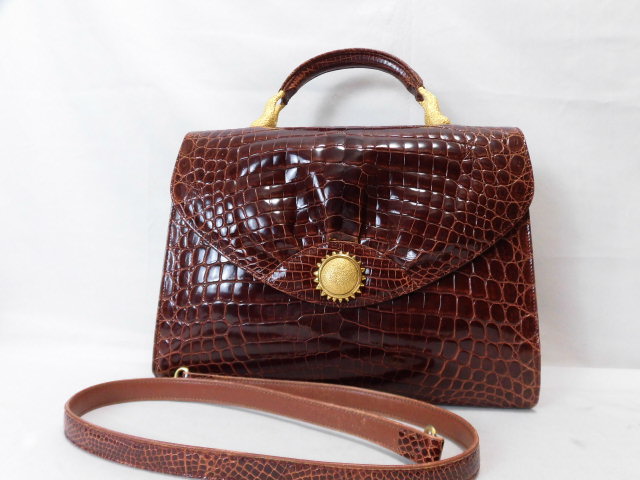 KWANPEN クワンペン クロコダイル ハンドバッグ 2way