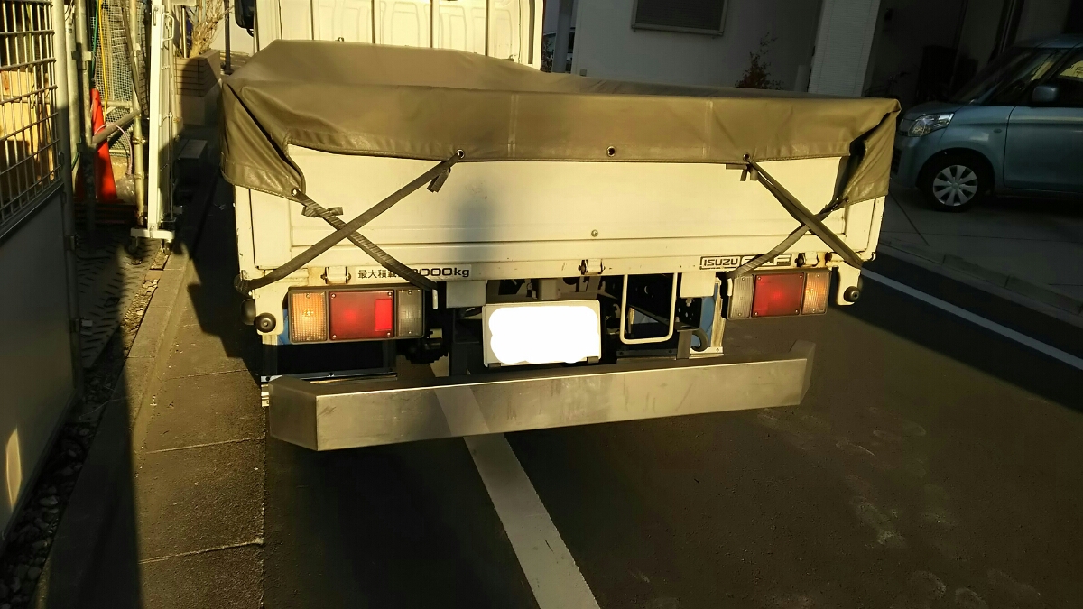 リアバンパー 2トン車4トン車 リアバンパー ふそう2t 標準車用 サイド