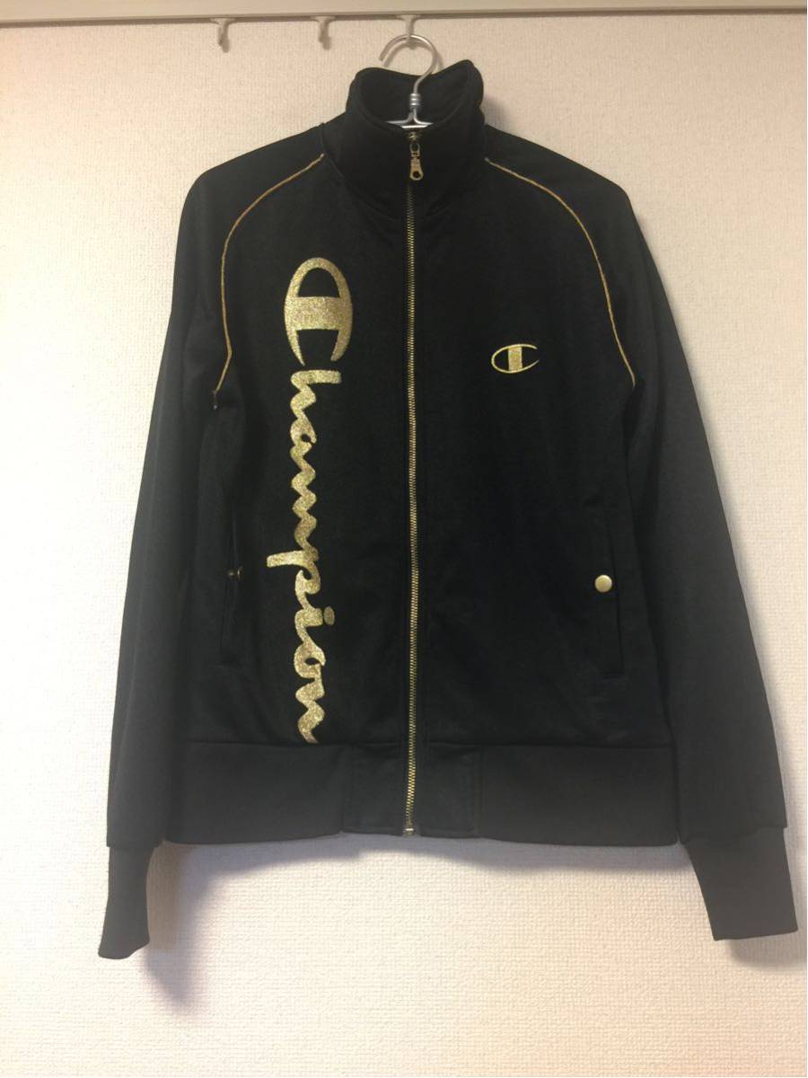 チャンピオン x ドレスキャンプ ナイロン ジャージトップ ブラック 
