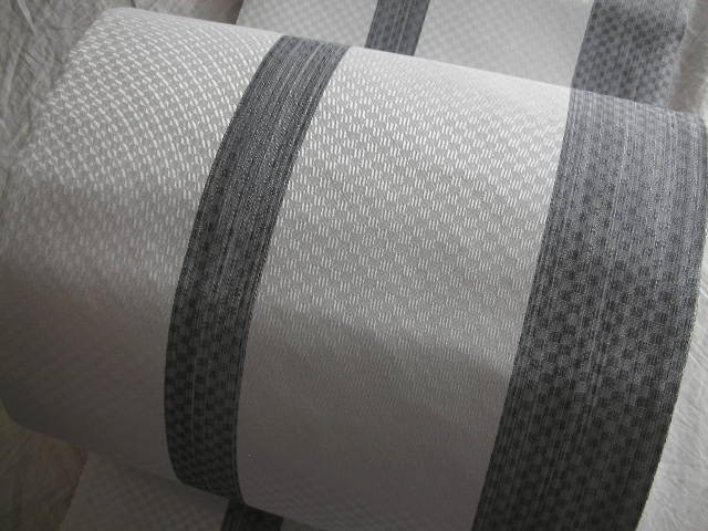 豆菊*美品！両面ともに全通主役級！ゼブラ縞に縦縞＊欲張り贅沢*両面袋帯♪395