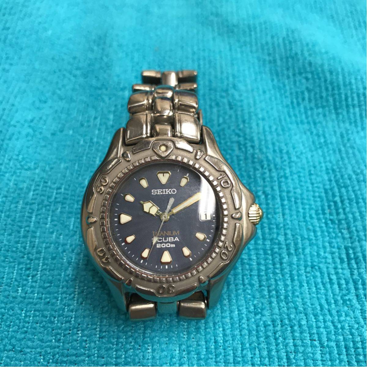 SEIKO チタニウム製 SCUBA ダイバー200m