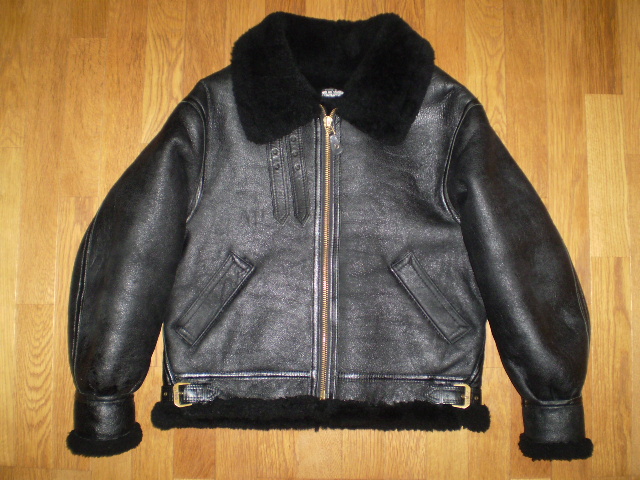 MORGAN モーガン B-3 羊革 ムートン ブラック 46インチ モーガン