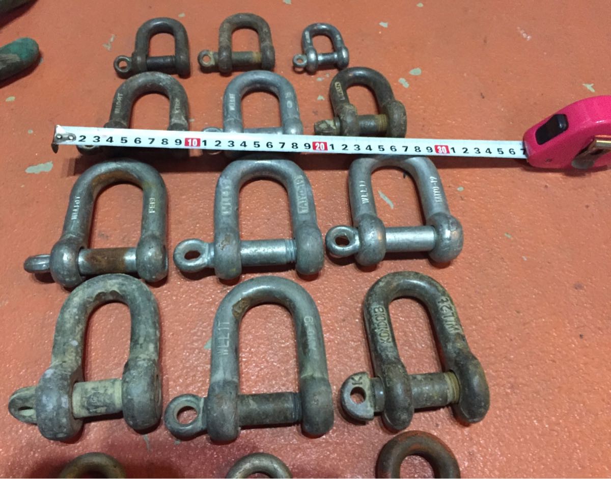 吊り金具 9個セット 1.5~2T シャックル 油谷 №4101 吊ピース 1.5~