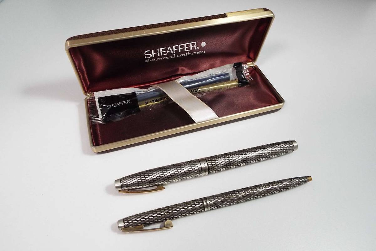SHEAFFER シェーファー/スターリングシルバー/万年筆 ボールペン 2本