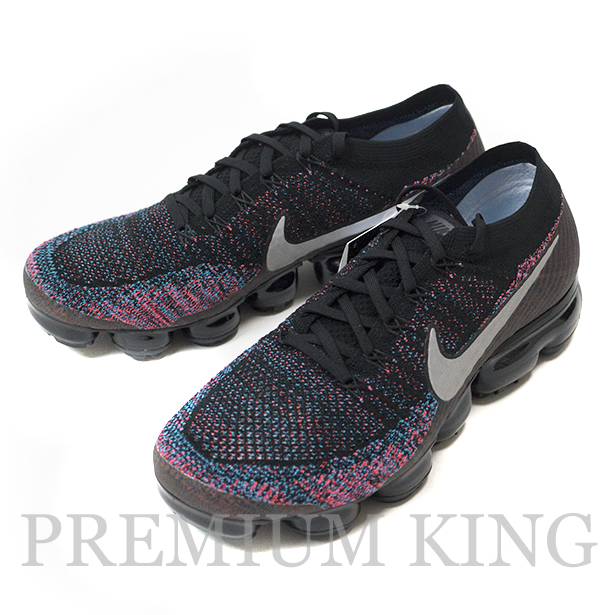 国内正規 NIKE AIR VAPORMAX FLYKNIT “ BLACK/HYPER PUNCH” BLACK/METALLIC SILVER-BLUE LAGOON 新品 849558-015 28.5cm