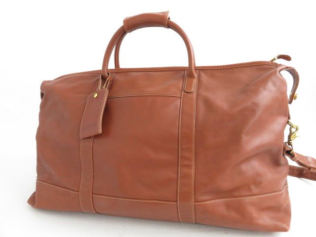 良品◇USA製 COACH コーチ オールレザー 2WAY 大型ボストンバッグ