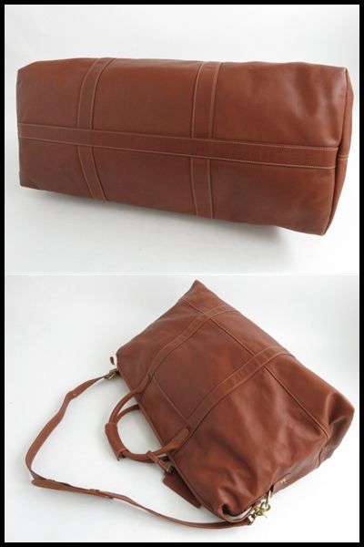 良品◇USA製 COACH コーチ オールレザー 2WAY 大型ボストンバッグ